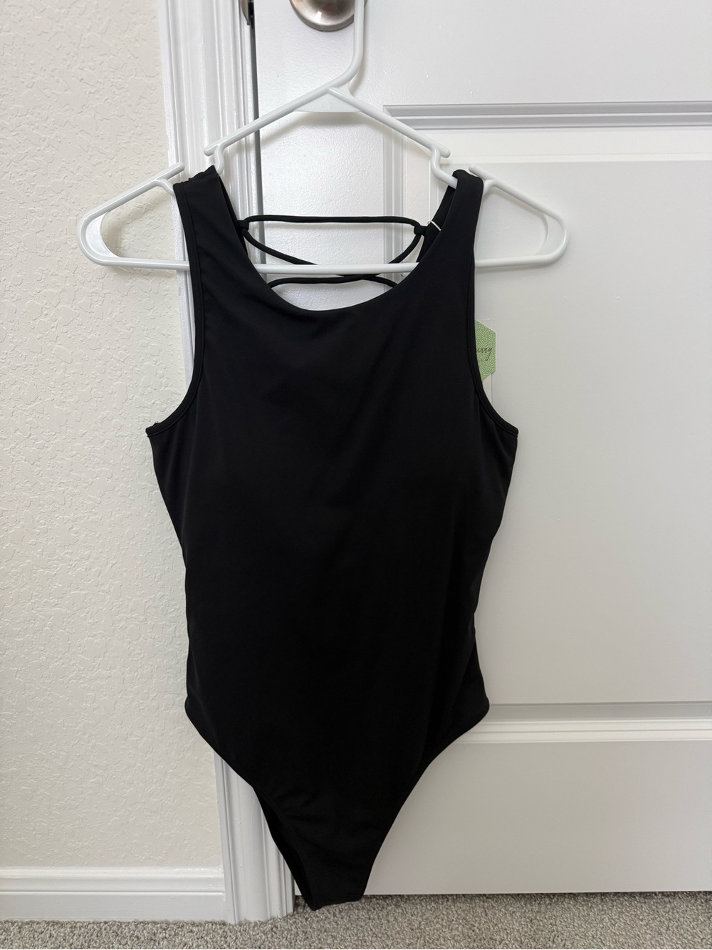 BuffBunny Kids Black One-Piece Swimsuit with Strappy Back Detail